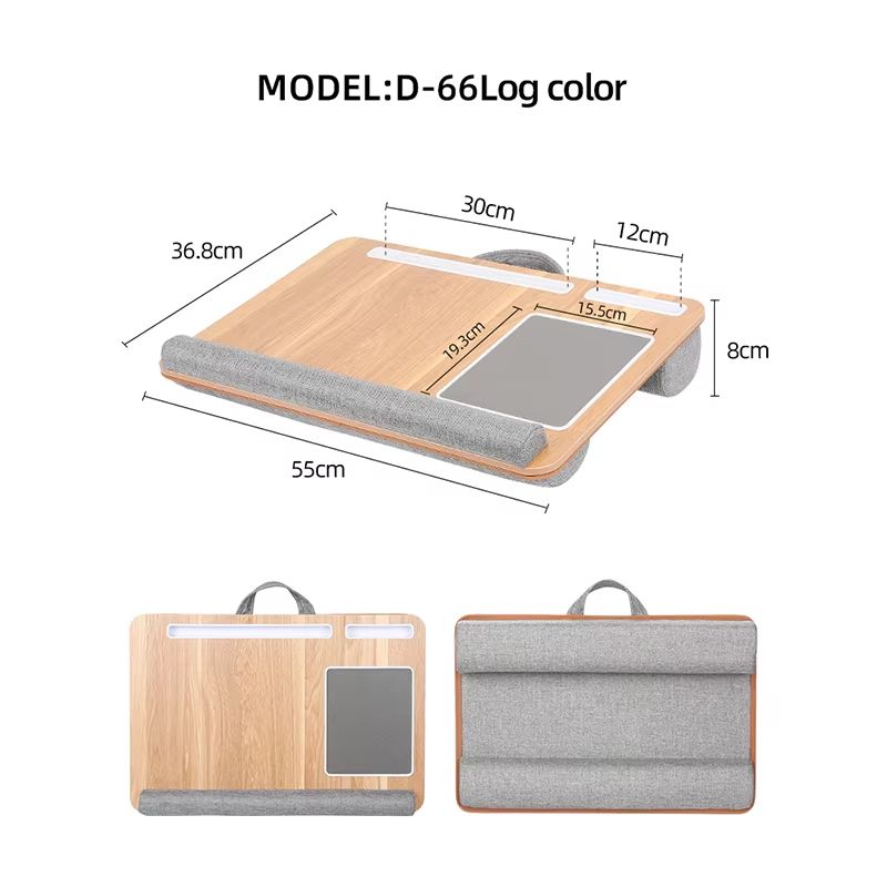 Portable Multi Purpose Laptop Desk Table With Double Groove Anti Slip Bar Embedded Mouse Pad 8