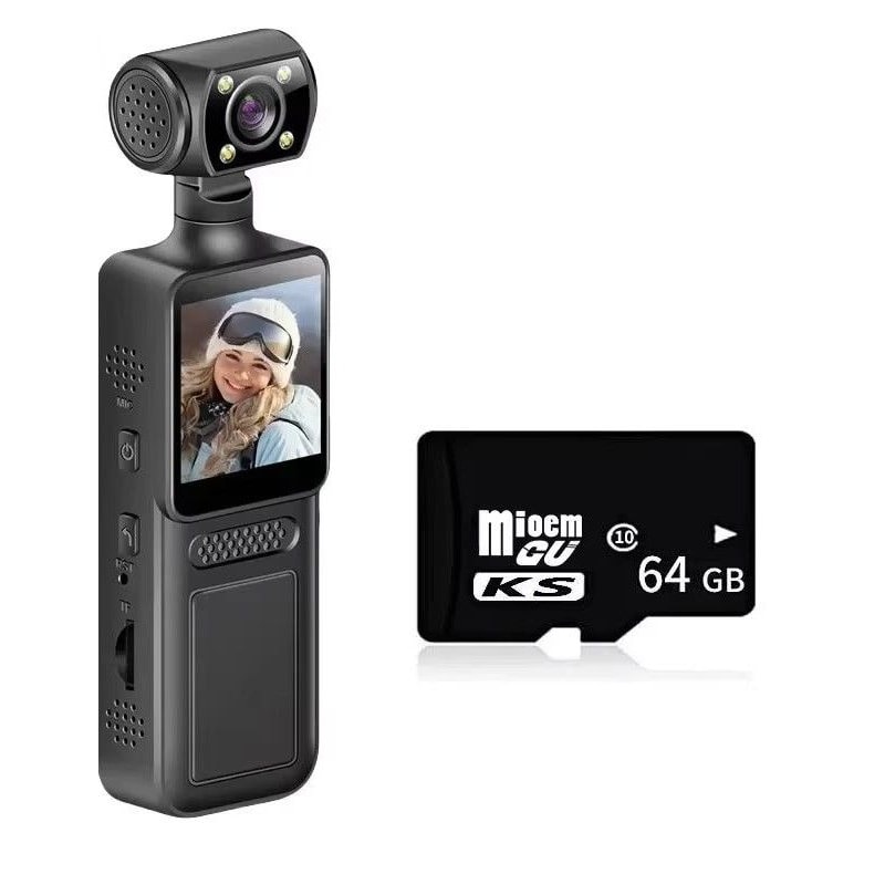 8K HD Pocket Camera 180 Rotating Mini Handheld Camera With Night Vision For Outdoor Sports Travel 7