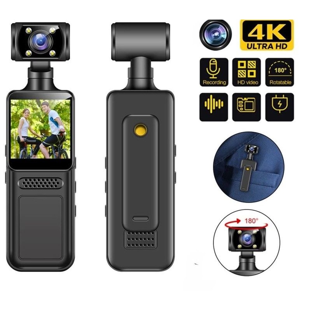 8K HD Pocket Camera 180 Rotating Mini Handheld Camera With Night Vision For Outdoor Sports Travel 0