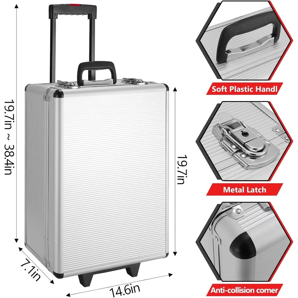 799 Piece Mechanic Tool Set With Rolling Aluminum Trolley Case Wrenches And Socket Wrench Set For H 3