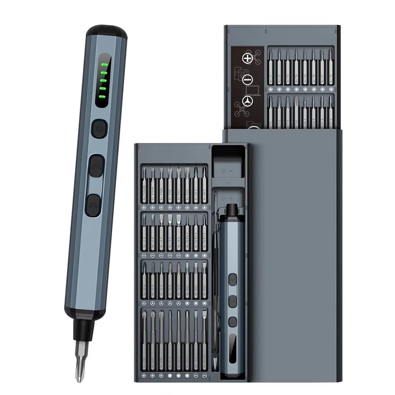 68in1 Precision Electric Screwdriver Rechargeable Hand Repair Kit With 64 S2 Bits 5 Torque Settings 6