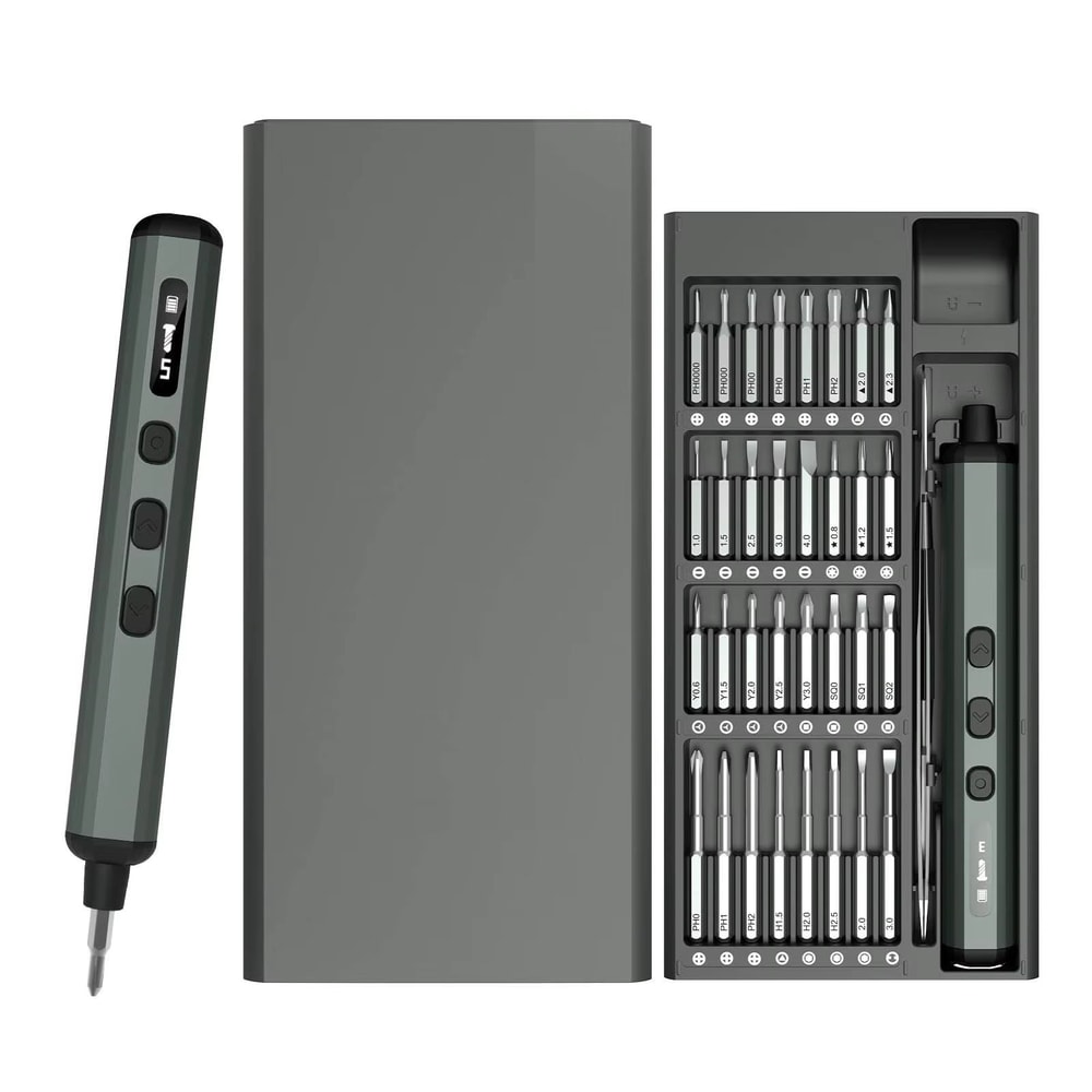 68in1 Precision Electric Screwdriver Rechargeable Hand Repair Kit With 64 S2 Bits 5 Torque Settings 8