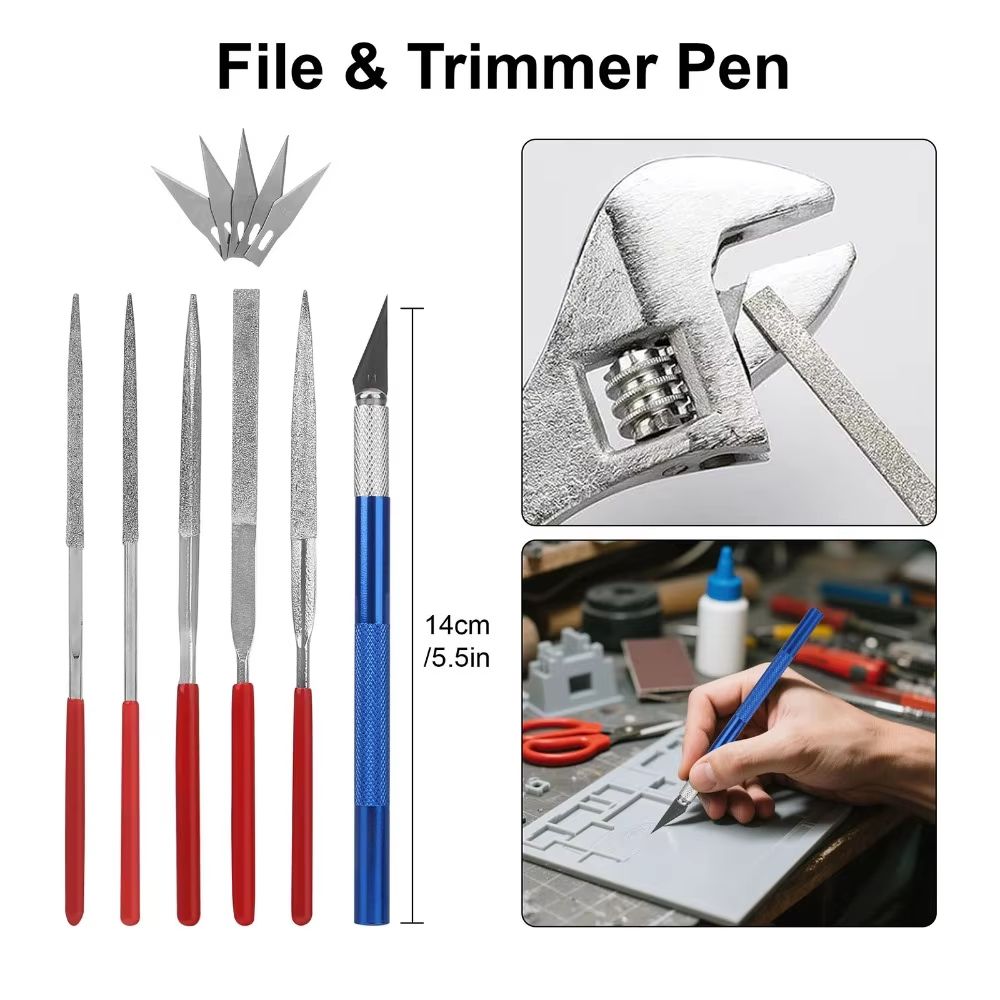 26Piece Gundam Model Tool Kit With Model Building Tools Precision Nippers Hobby Knife Files Tweezer 1
