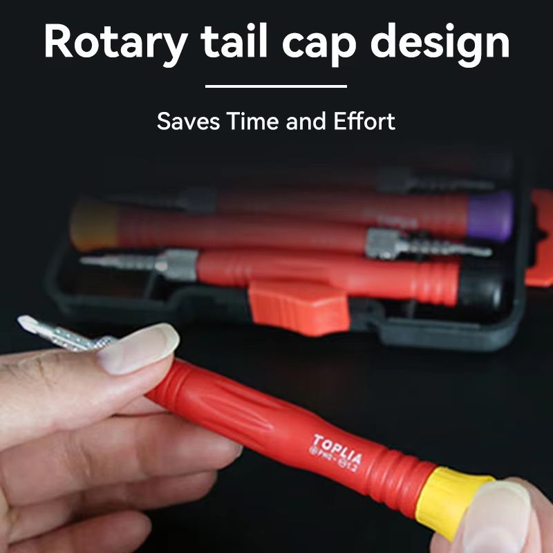 TOPLIA 6Piece Precision Extendable Screwdriver Set With MultiSize Interchangeable Bits For Electron 2