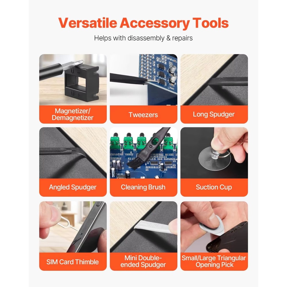 59Piece Precision Screwdriver Set With Tweezers And MultiBits Mini Electronics Repair Toolkit For 2