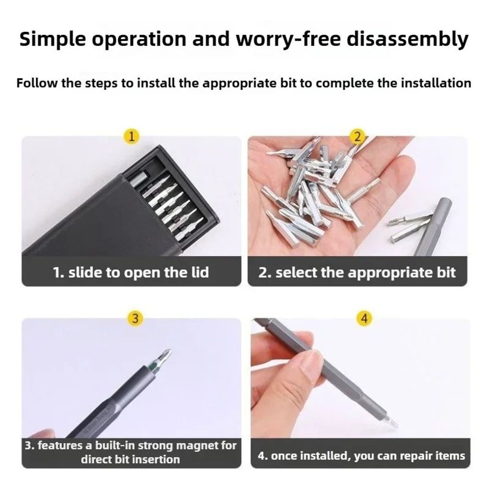 MultiFunctional Mobile And Laptop Repair Tool Kit Precision Bit Screwdriver Set With Dust Removal 3