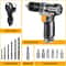 DEKO 12V Cordless Power Drill With 38 Inch Keyless Chuck In Portable Tool Kit Gift Box 2