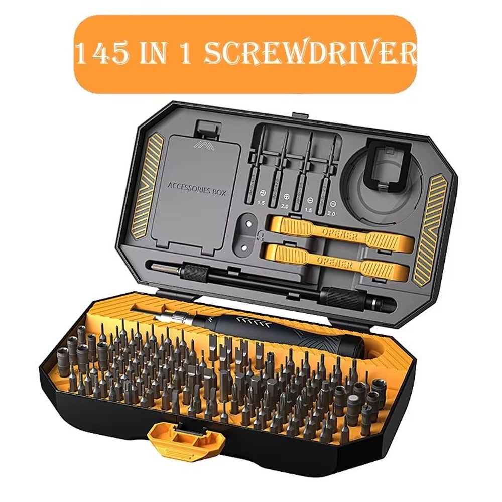 145 In 1 Precision Screwdriver Set Professional Electronics Repair Tool Kit With Magnetic Driver An 7
