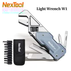 nextool 6-in-1 edc adjustable wrench multitool with screwdriver bits, pocket knife, file and bottle opener