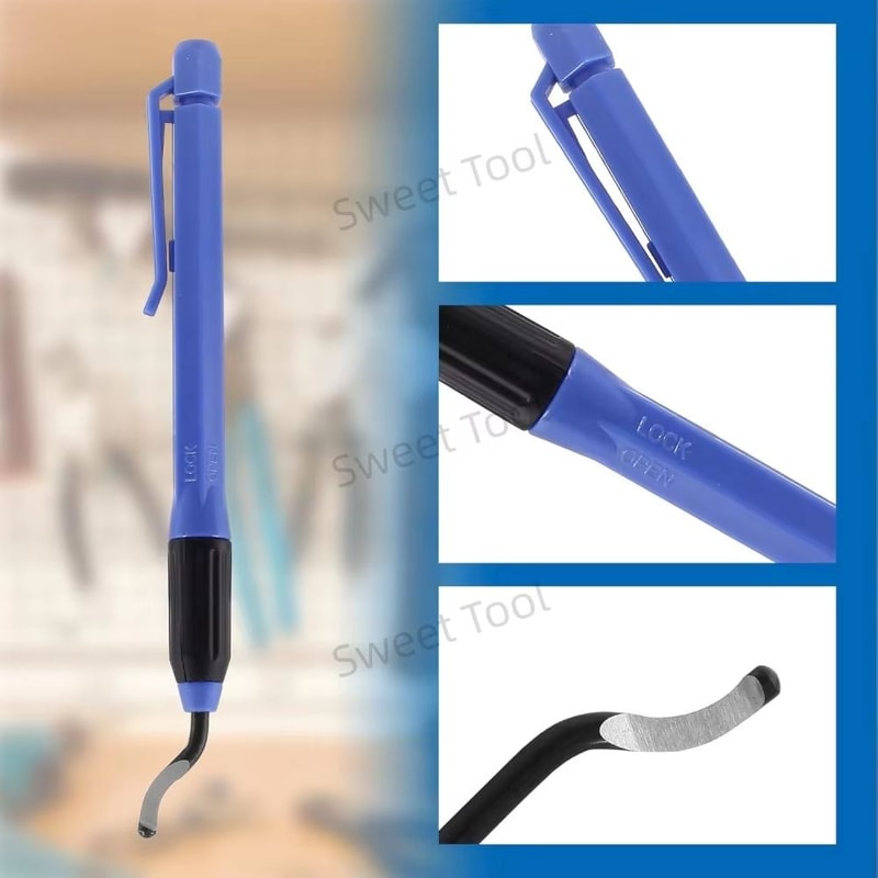 EO2000 Deburring Tool Set With 10 Replacement Blades For Wood Plastic Metal Edge Finishing 3