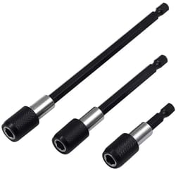 3pc hex quick release self-locking extension rod set for electric drill and screwdriver