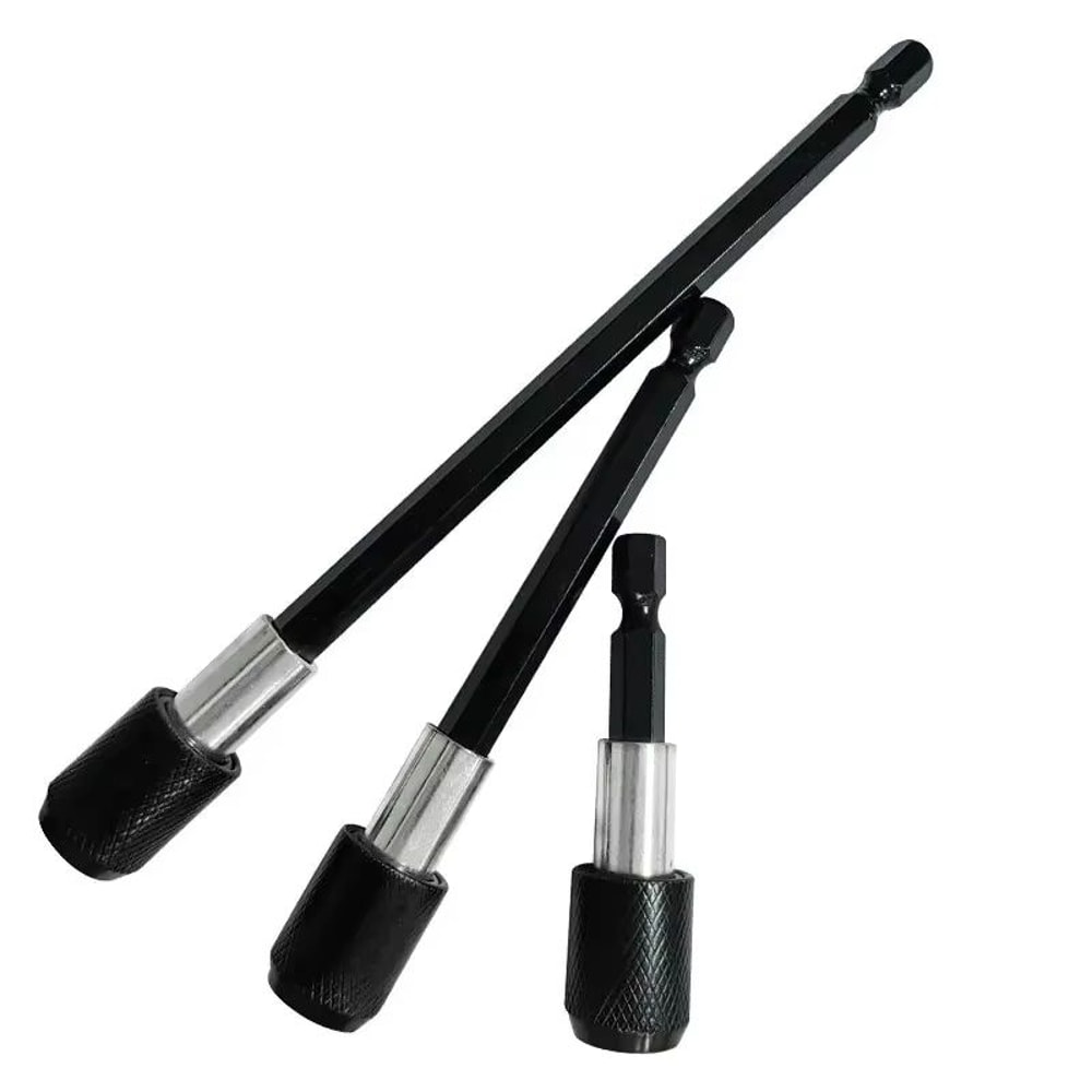 3PC Hex Quick Release SelfLocking Extension Rod Set For Electric Drill And Screwdriver 2