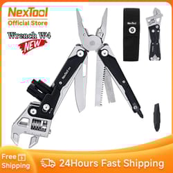 nextool 11 in 1 adjustable wrench edc multitool with pliers, folding knife, saw and screwdriver set