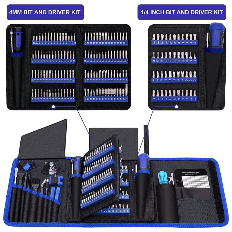 191Piece Precision Screwdriver Set With 14 Inch Nut Driver For Electronics Repair 1
