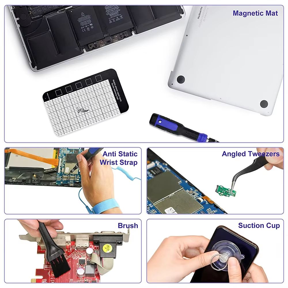 WOZOBUY 191Piece Precision Screwdriver Set With 14in Nut Driver For Electronics And Home Repairs 6