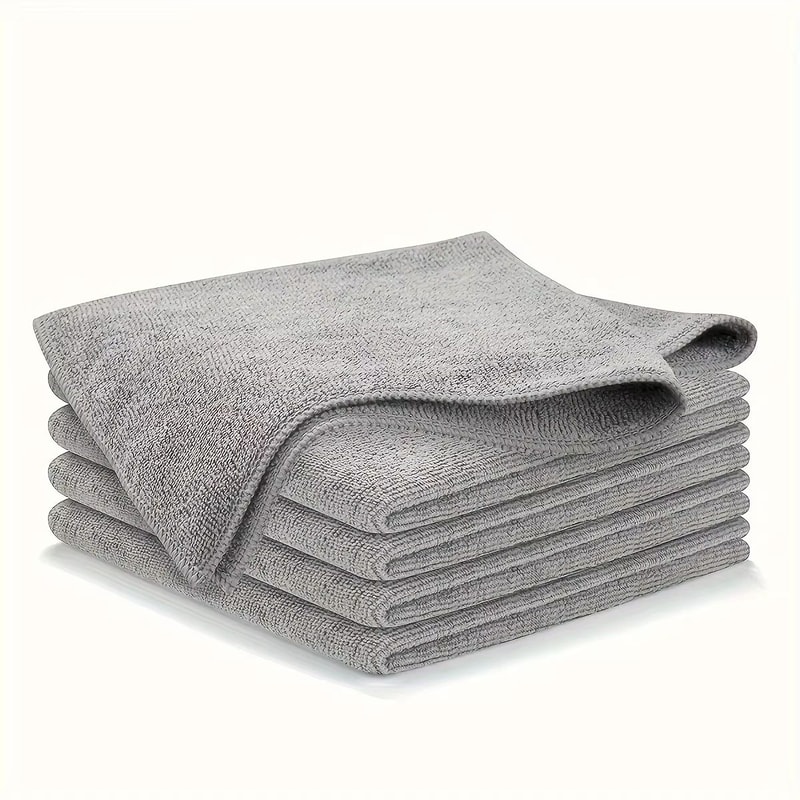 Ultra Fine Microfiber Kitchen Towel Set Absorbent Light Gray Cleaning Cloths 5 10 20pcs 7