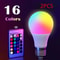 16Color RGB LED Bulb With 24Key Remote Dimmable Color Changing Light Bulb E27 220V 6