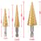 TitanPro HSS Titanium Coated Step Drill Bit Set For Metal Wood Drilling 2