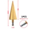 TitanPro HSS Titanium Coated Step Drill Bit Set For Metal Wood Drilling 8