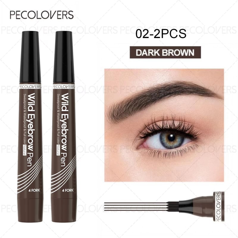 PrecisionPro 4Tip Waterproof Eyebrow Pen For Natural Defined Brows 13