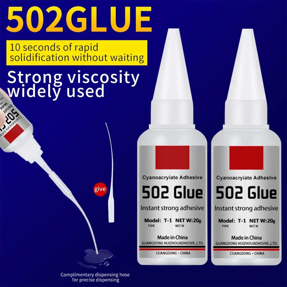 SuperBond Instant 502 QuickDrying Adhesive Glue For Leather Rubber Wood And Metal 0