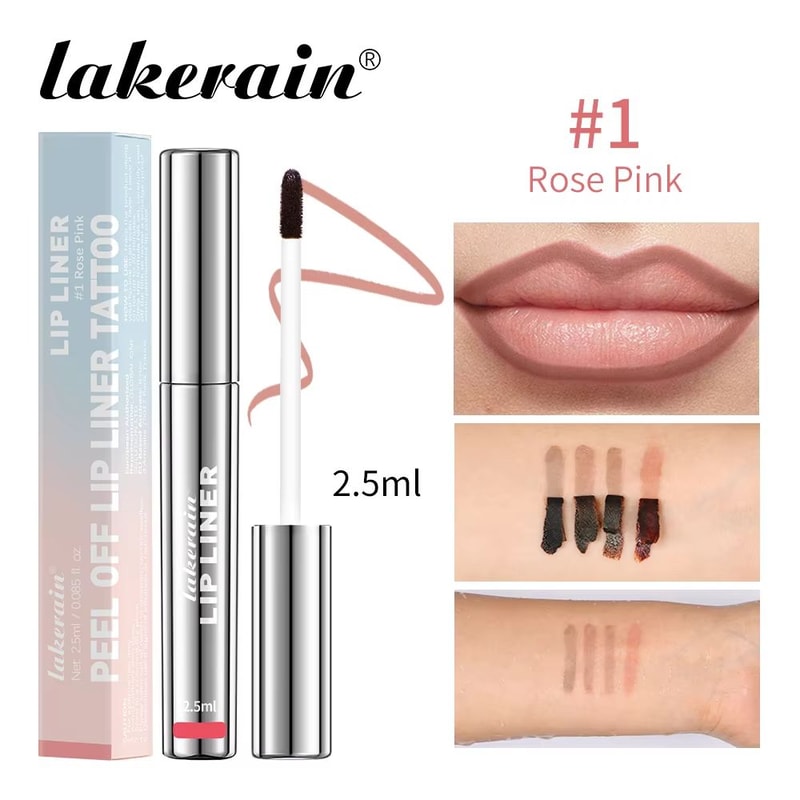 Waterproof PeelOff Lip Liner Matte Lip Tint Set LongLasting Brown Lip Stain 6