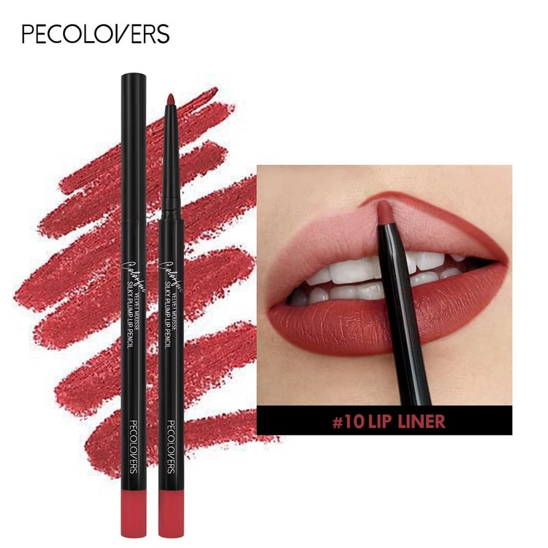 VelvetStay Waterproof Matte Lipliner Pencil 12 LongLasting Shades 15