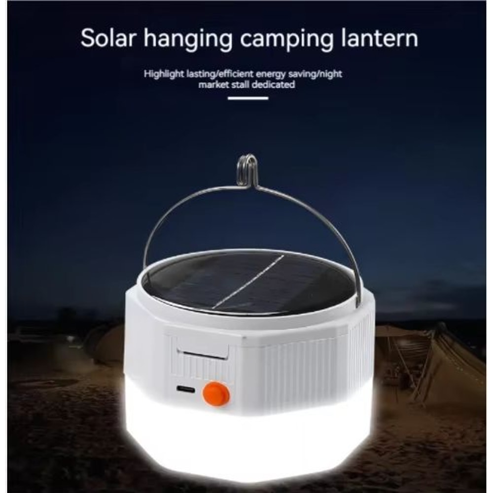 Portable Rechargeable LED Camping Lantern Dimmable Tent Light With Hook 7
