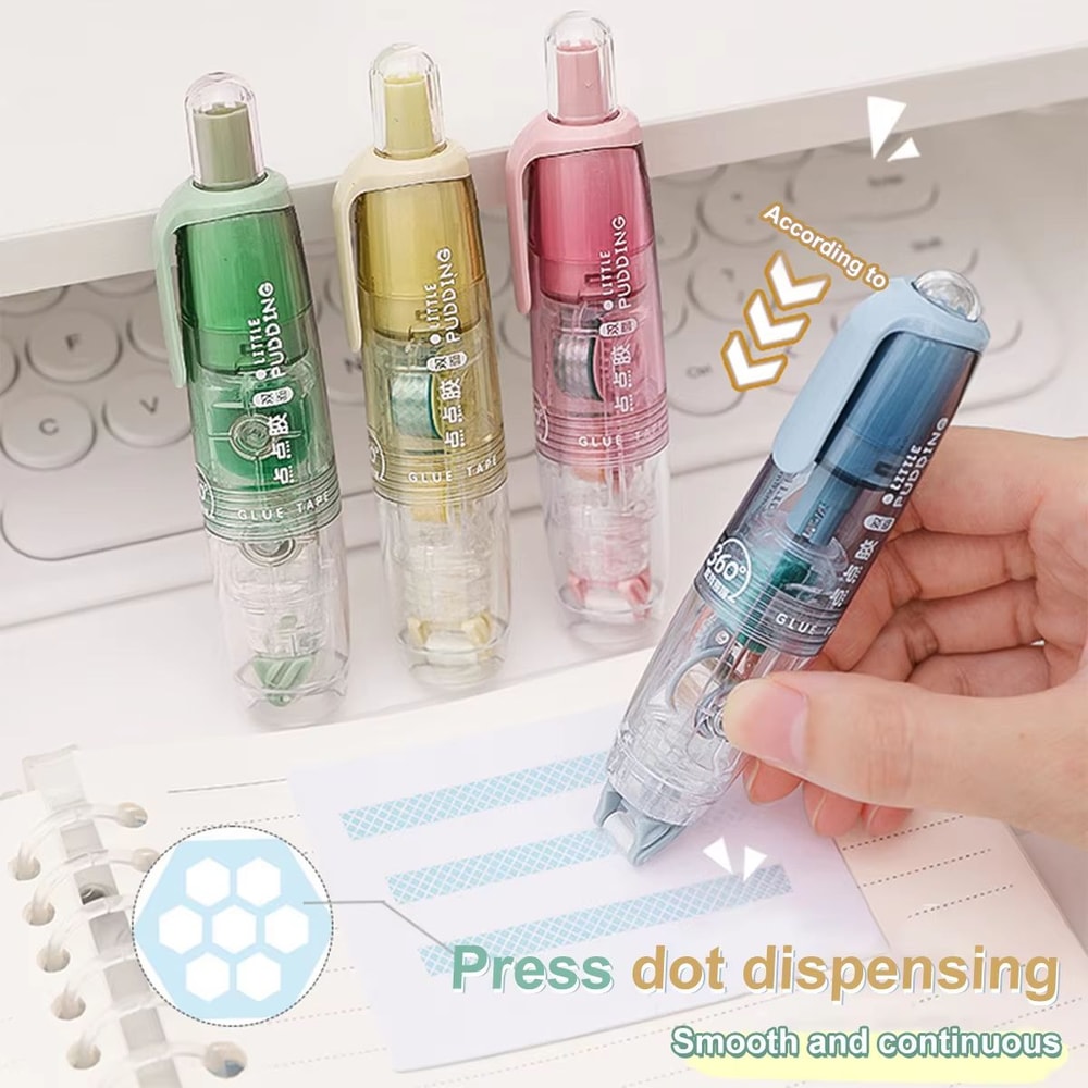 MultiPack Transparent Dot Glue Tape Set With Replaceable DoubleSided Refills 0