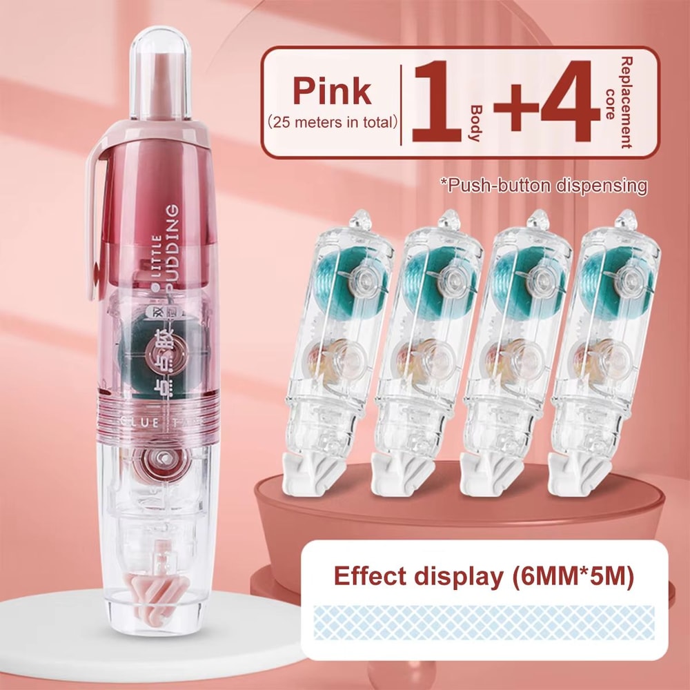 MultiPack Transparent Dot Glue Tape Set With Replaceable DoubleSided Refills 11