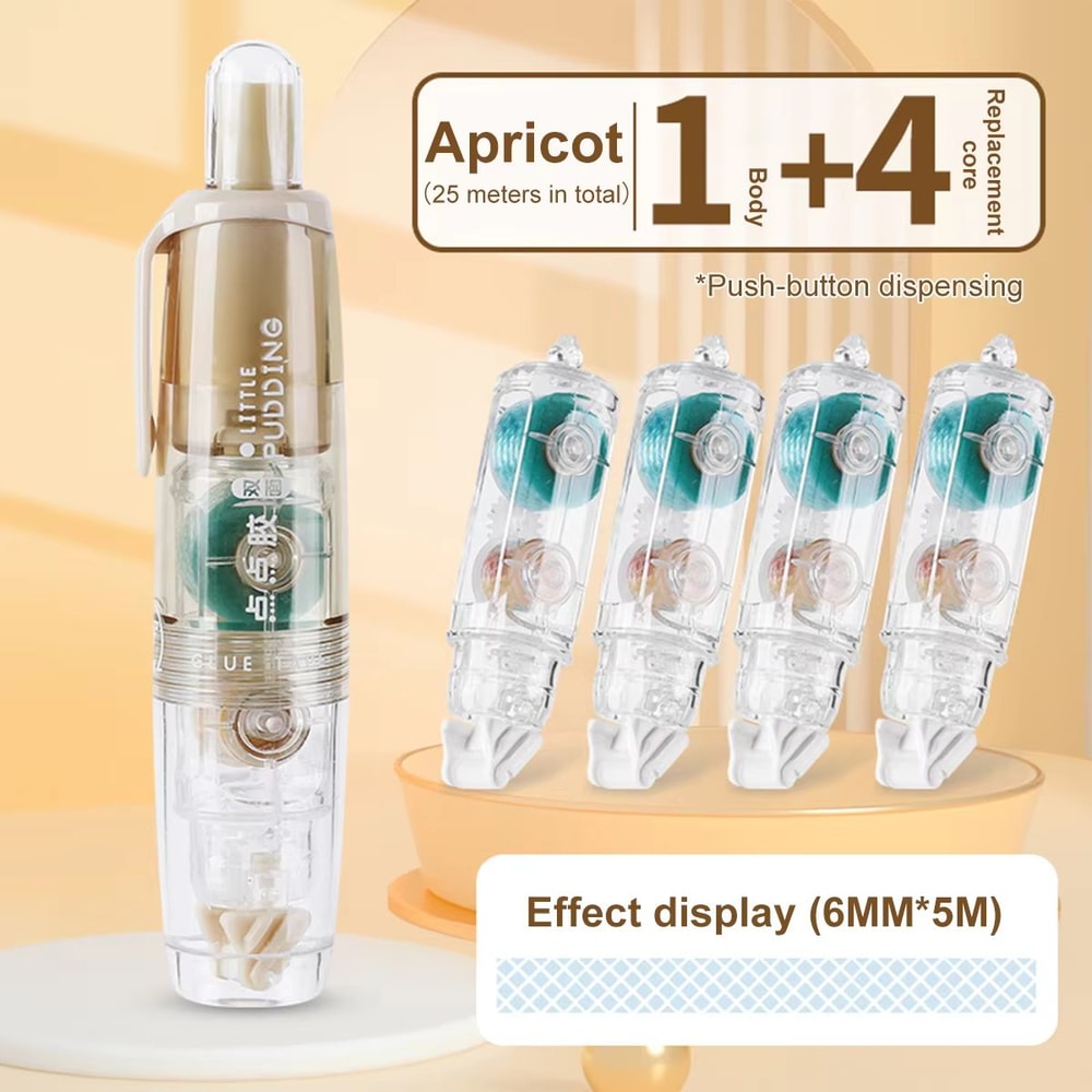 MultiPack Transparent Dot Glue Tape Set With Replaceable DoubleSided Refills 12