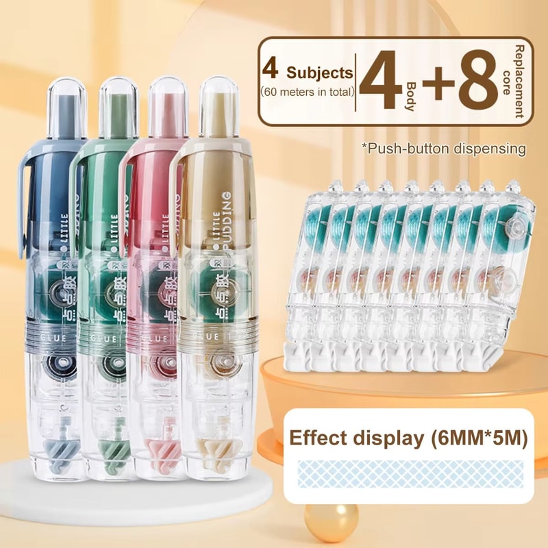 MultiPack Transparent Dot Glue Tape Set With Replaceable DoubleSided Refills 7
