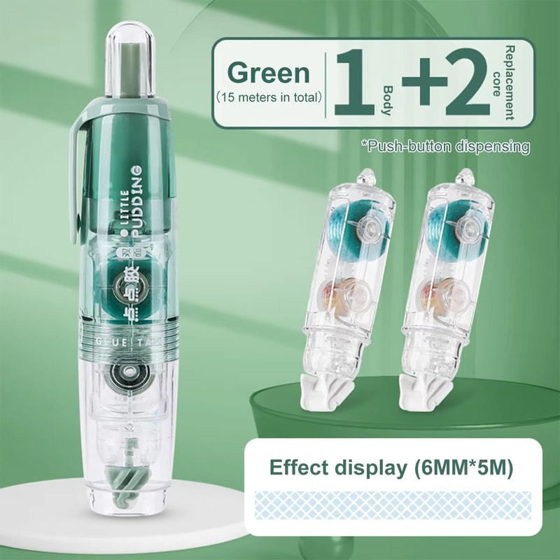 MultiPack Transparent Dot Glue Tape Set With Replaceable DoubleSided Refills 15