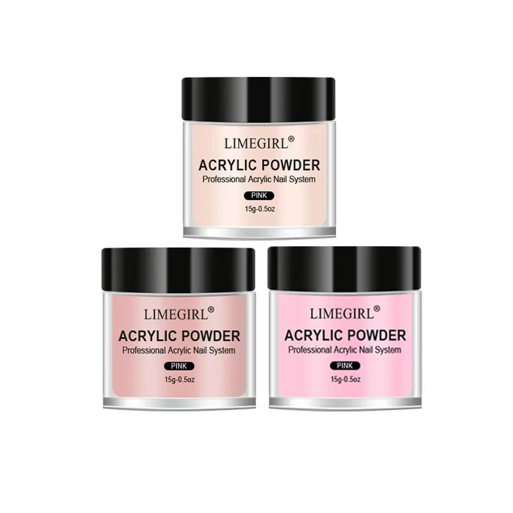 40ml Crystal Liquid 45ml Acrylic Powder Nail Kit Beginner Acrylic Nail Set Pink White Transparent 11