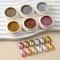 6Piece Metallic Mirror Nail Art Dust Set With Chrome Glitter Pigments 6