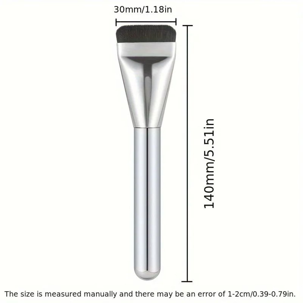 MultiUse UltraFine Foundation Brush Hypoallergenic Nylon Bristle Oval Contour Brush 12 Pc 5