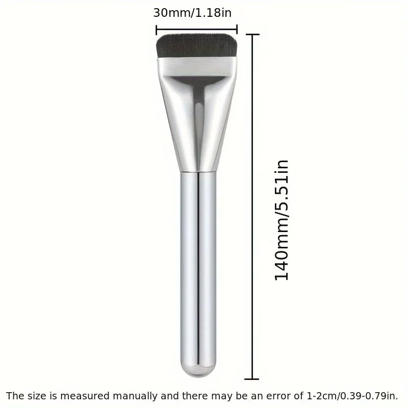 MultiUse UltraFine Foundation Brush Hypoallergenic Nylon Bristle Oval Contour Brush 12 Pc 5