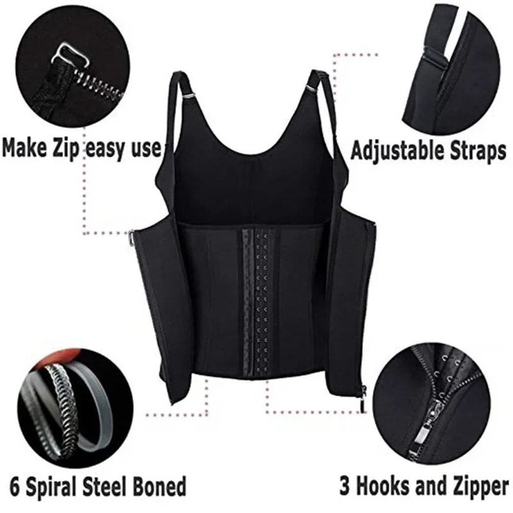 SweatPro Sauna Waist Trainer Vest Body Shaper 1