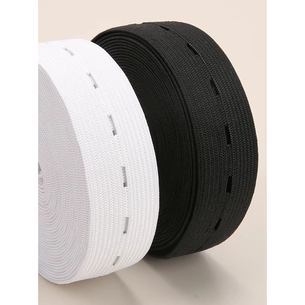 5M Button Hole Elastic Belt Braided Stretch Belt For DIY Sewing Accessories 4