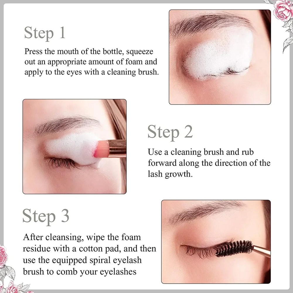 Lanthome 50ml Eyelash Extension Shampoo Foam Deep Clean Eyelid Cleanser 2