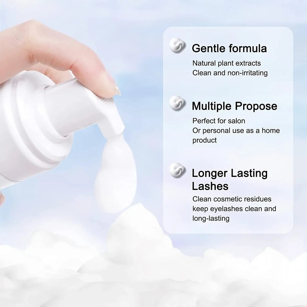 Lanthome 50ml Eyelash Extension Shampoo Foam Deep Clean Eyelid Cleanser 3