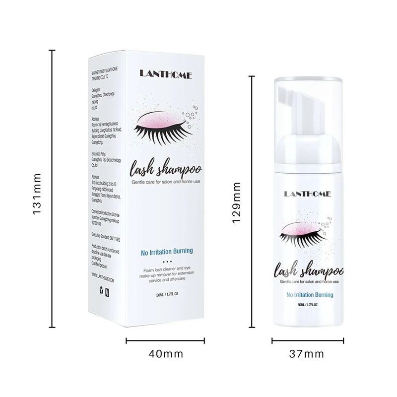 Lanthome 50ml Eyelash Extension Shampoo Foam Deep Clean Eyelid Cleanser 5
