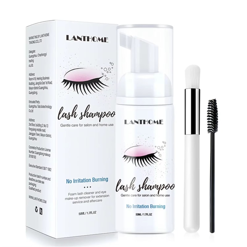 Lanthome 50ml Eyelash Extension Shampoo Foam Deep Clean Eyelid Cleanser 6
