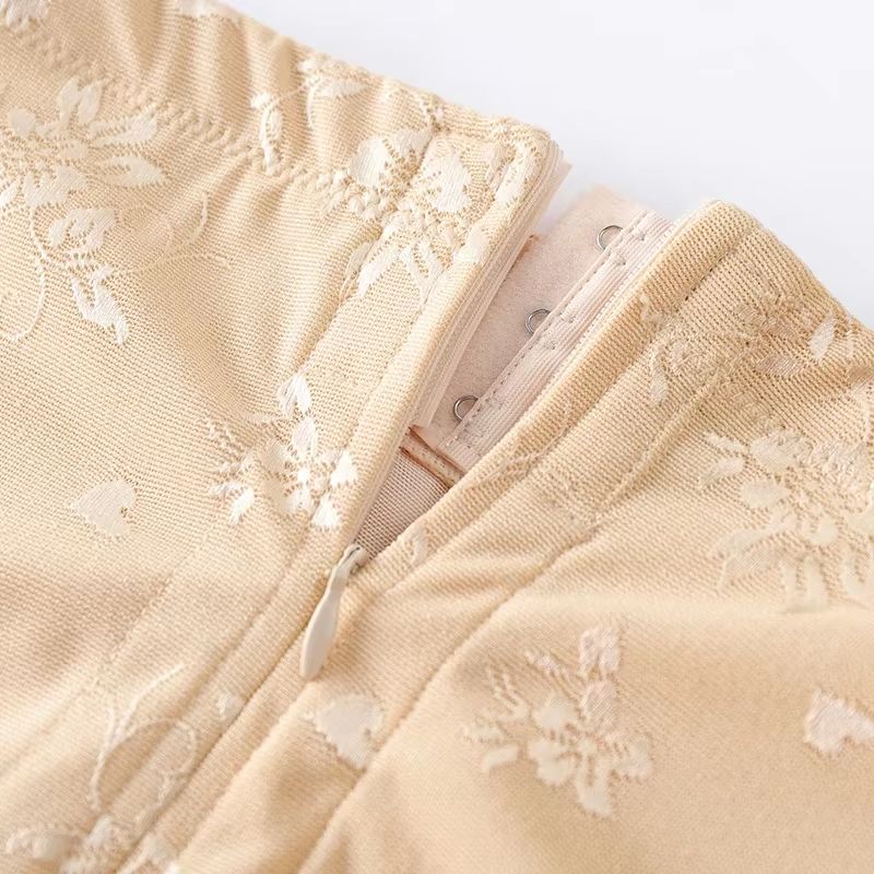 YBFDO Women High Waist Zipper Shaper Panties Tummy Control Waist Trainer Shorts 4