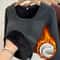 Womens Long Sleeve Thermal Underwear Top Square Collar Fleece Basic Pullover Winter Shirt 4