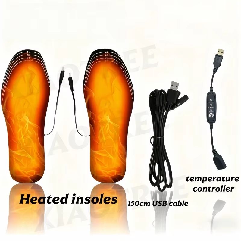 USB Heated Shoe Insoles Electric Foot Warming Pad Feet Warmer Heating Insole Winter Outdoor Sports 10