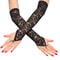 Sexy Floral Lace Fingerless Mittens Womens Stretch Long Bridal Dress Accessories 7