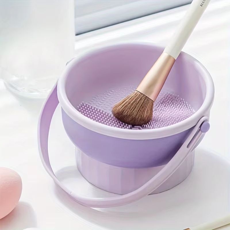 CleanEase 3in1 Silicone Makeup Brush Cleaner Mat Drying Rack AllinOne Beauty Brush Care Kit 8