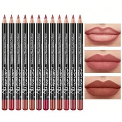 colorlux 12-piece professional lip liner & matte lip pencil set – nude & vibrant shades