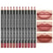 ColorLux 12Piece Professional Lip Liner Matte Lip Pencil Set Nude Vibrant Shades 0